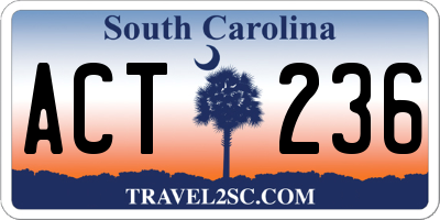 SC license plate ACT236