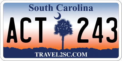 SC license plate ACT243