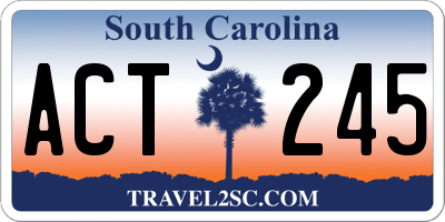 SC license plate ACT245