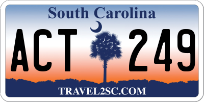 SC license plate ACT249