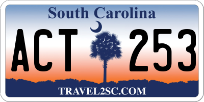 SC license plate ACT253