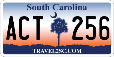 SC license plate ACT256