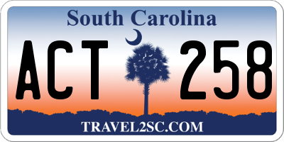 SC license plate ACT258