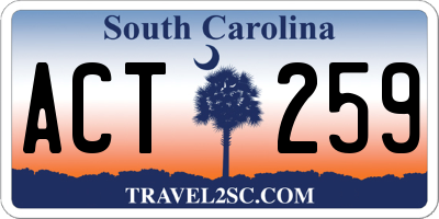 SC license plate ACT259