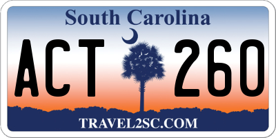 SC license plate ACT260