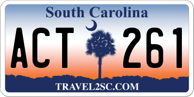 SC license plate ACT261