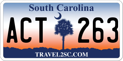 SC license plate ACT263