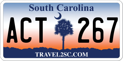 SC license plate ACT267