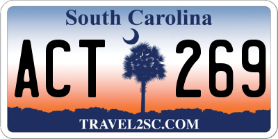 SC license plate ACT269