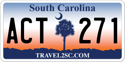 SC license plate ACT271