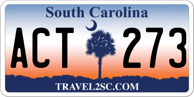 SC license plate ACT273