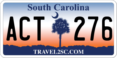 SC license plate ACT276