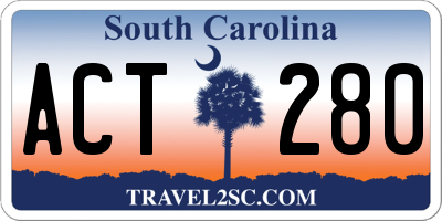 SC license plate ACT280