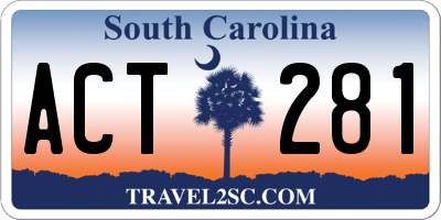 SC license plate ACT281
