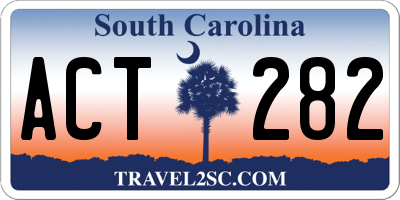 SC license plate ACT282
