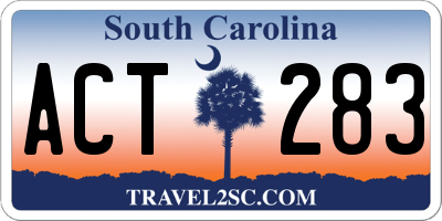 SC license plate ACT283
