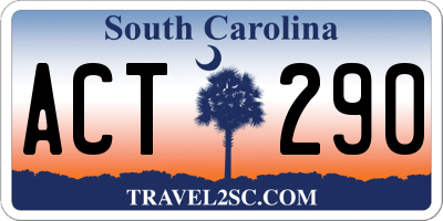 SC license plate ACT290