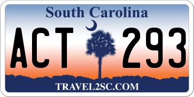 SC license plate ACT293