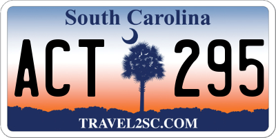 SC license plate ACT295