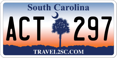 SC license plate ACT297