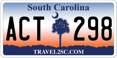 SC license plate ACT298