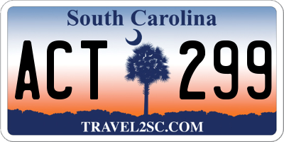 SC license plate ACT299