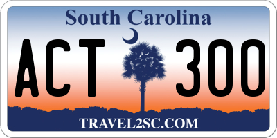 SC license plate ACT300