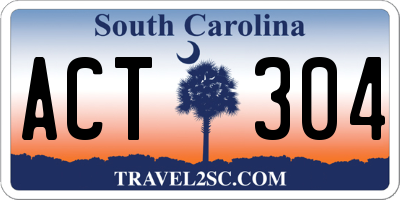 SC license plate ACT304