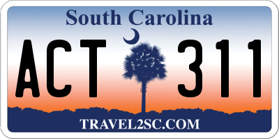 SC license plate ACT311