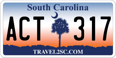 SC license plate ACT317