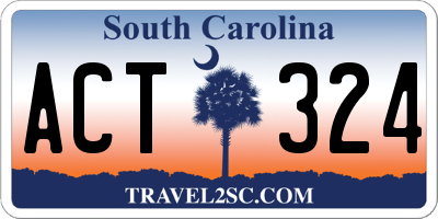 SC license plate ACT324
