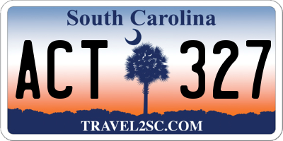 SC license plate ACT327