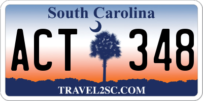SC license plate ACT348