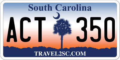 SC license plate ACT350