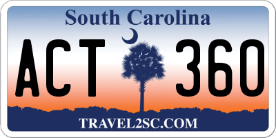 SC license plate ACT360