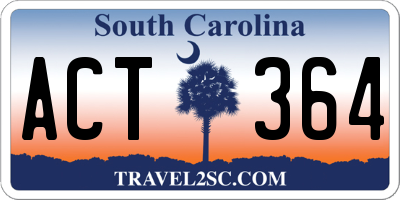 SC license plate ACT364