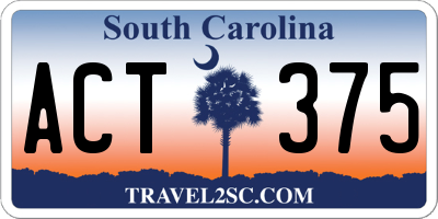 SC license plate ACT375