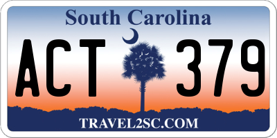 SC license plate ACT379