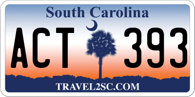 SC license plate ACT393