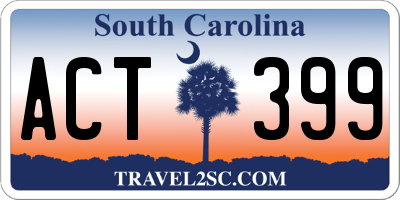 SC license plate ACT399