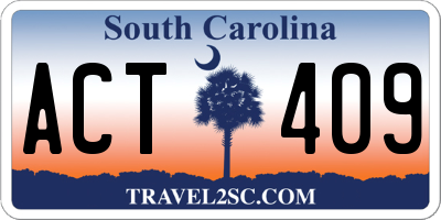SC license plate ACT409
