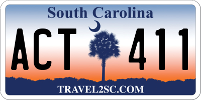 SC license plate ACT411