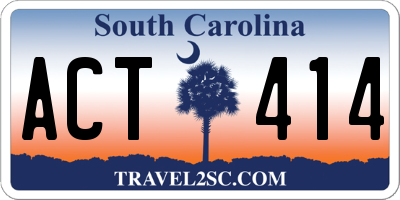 SC license plate ACT414