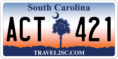 SC license plate ACT421