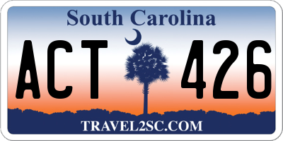 SC license plate ACT426