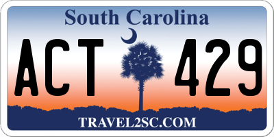 SC license plate ACT429