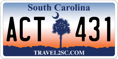 SC license plate ACT431