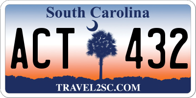SC license plate ACT432