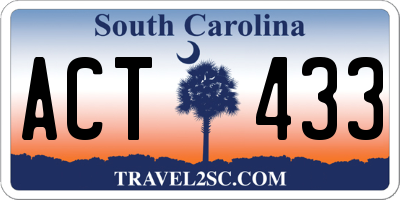 SC license plate ACT433