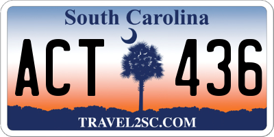 SC license plate ACT436